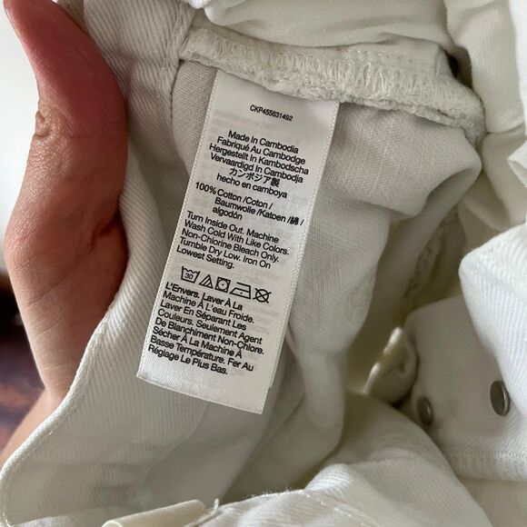 Madewell Relaxed White Denim cut off Shorts Size 28 Style #MC904 - Picture 6 of 8